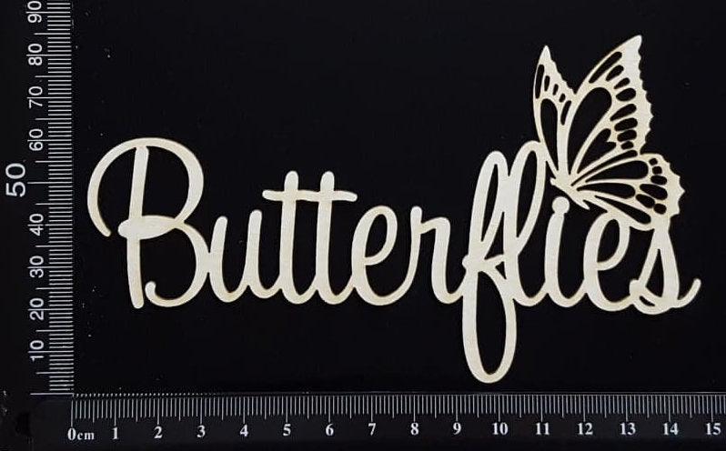 Butterflies - White Chipboard
