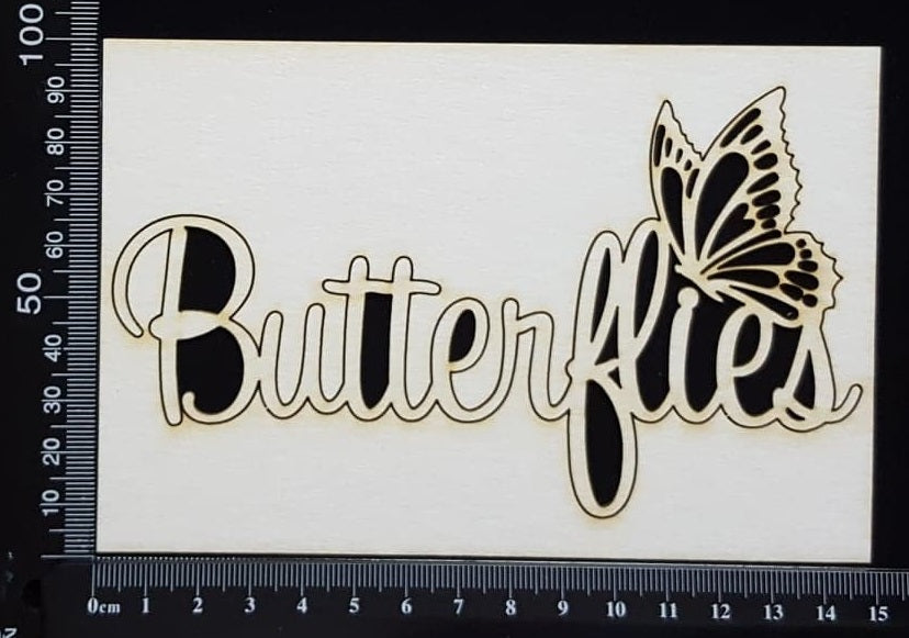 Butterflies - White Chipboard