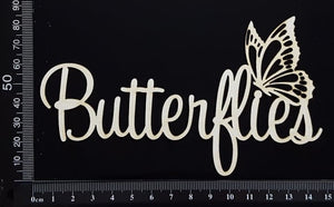 Butterflies - White Chipboard