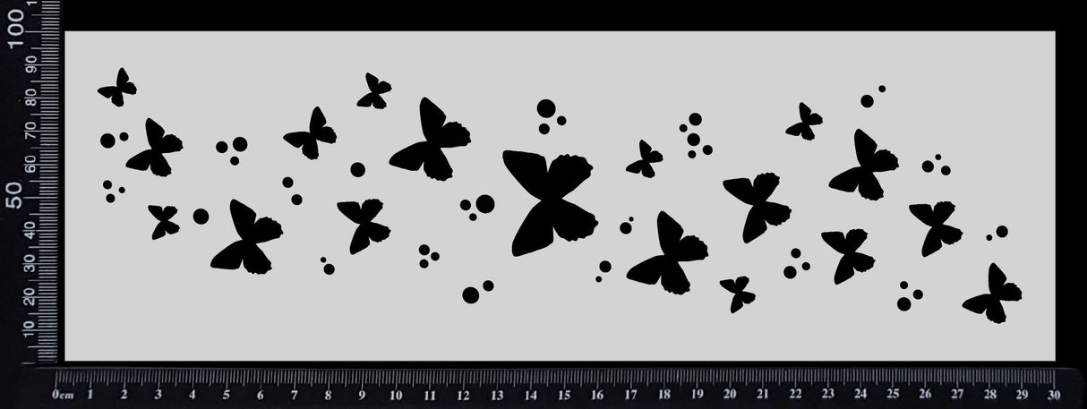 Butterfly Border - Stencil - 100mm x 300mm
