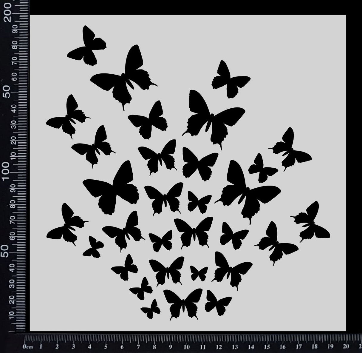 Butterfly Explosion - Stencil - 200mm x 200mm