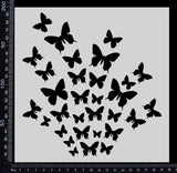 Butterfly Explosion - Stencil - 200mm x 200mm