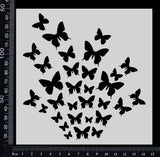 Butterfly Explosion - Stencil - 150mm x 150mm