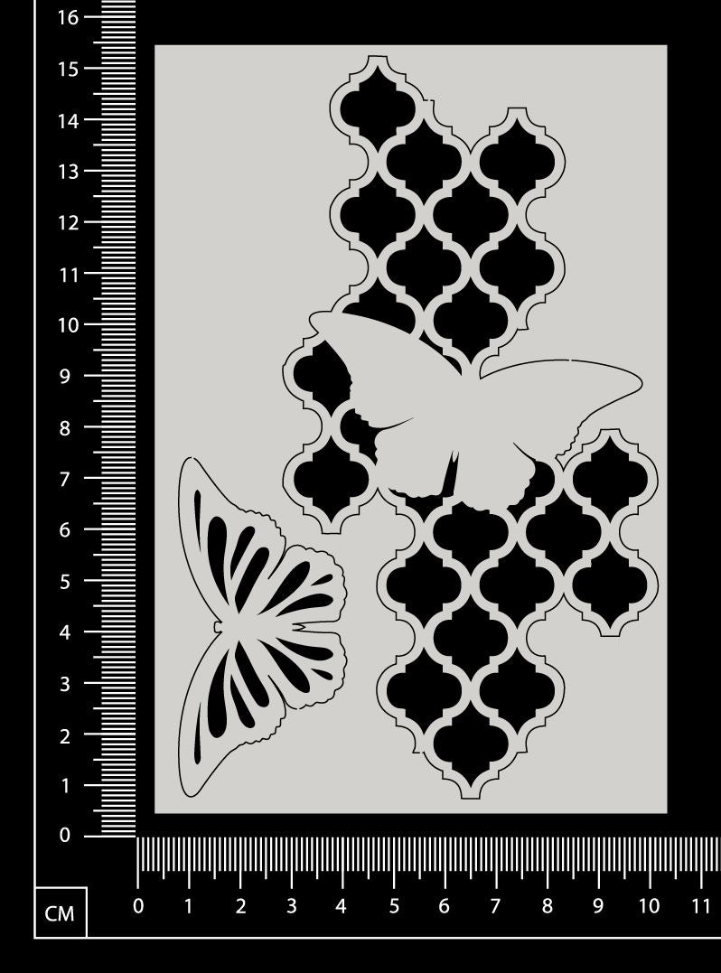 Butterfly Mesh - A - White Chipboard