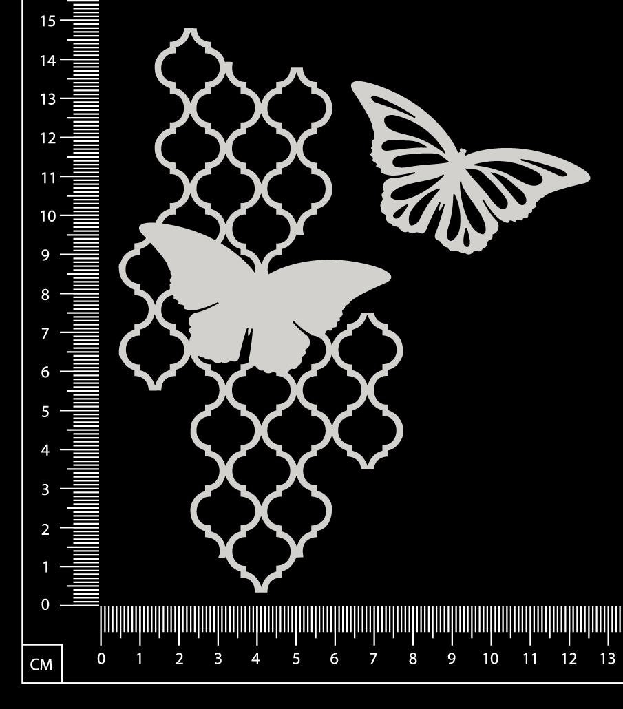 Butterfly Mesh - A - White Chipboard