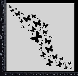 Butterfly Trail - Stencil - 200mm x 200mm