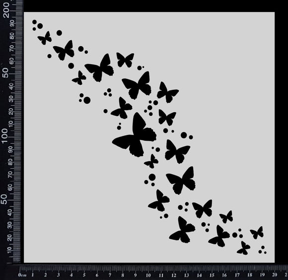 Butterfly Trail - Stencil - 200mm x 200mm