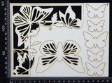 Butterfly Corner Set - C - White Chipboard