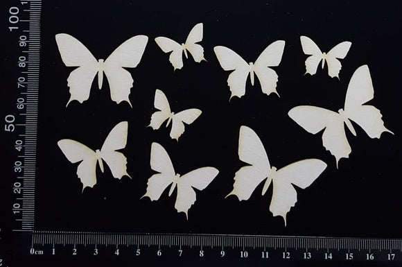 Butterfly Set - AD - White Chipboard