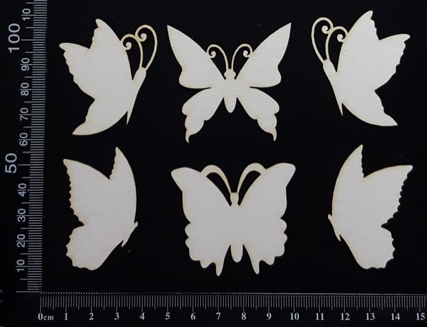 Butterfly Set - BA - White Chipboard