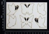 Butterfly Set - BA - White Chipboard