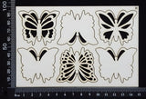 Butterfly Set - CA - White Chipboard