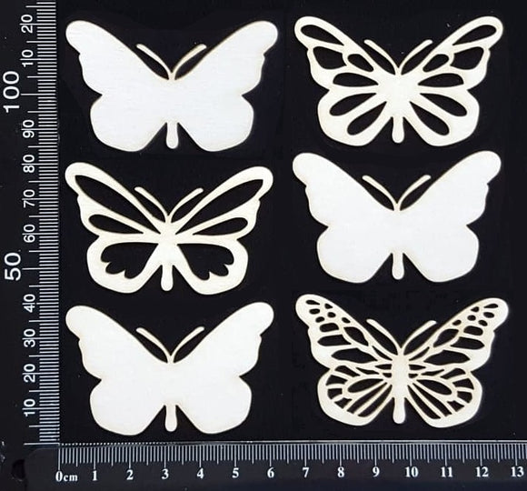 Butterfly Set - CB - White Chipboard