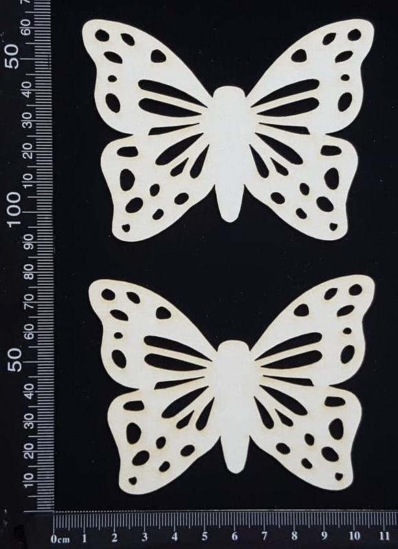 Butterfly Set - EA - White Chipboard