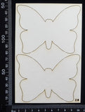 Butterfly Set - EB - White Chipboard