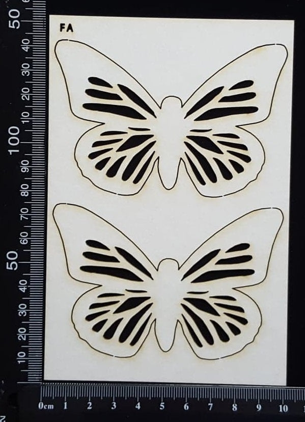 Butterfly Set - FA - White Chipboard