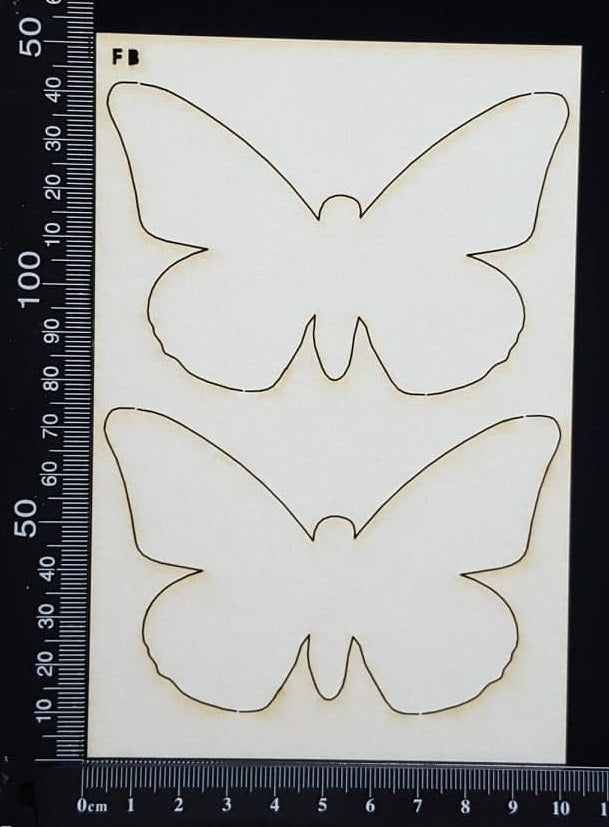 Butterfly Set - FB - White Chipboard