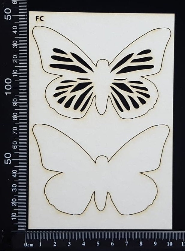 Butterfly Set - FC - White Chipboard