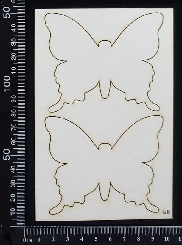 Butterfly Set - GB - White Chipboard