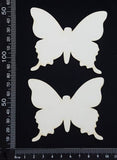 Butterfly Set - GB - White Chipboard
