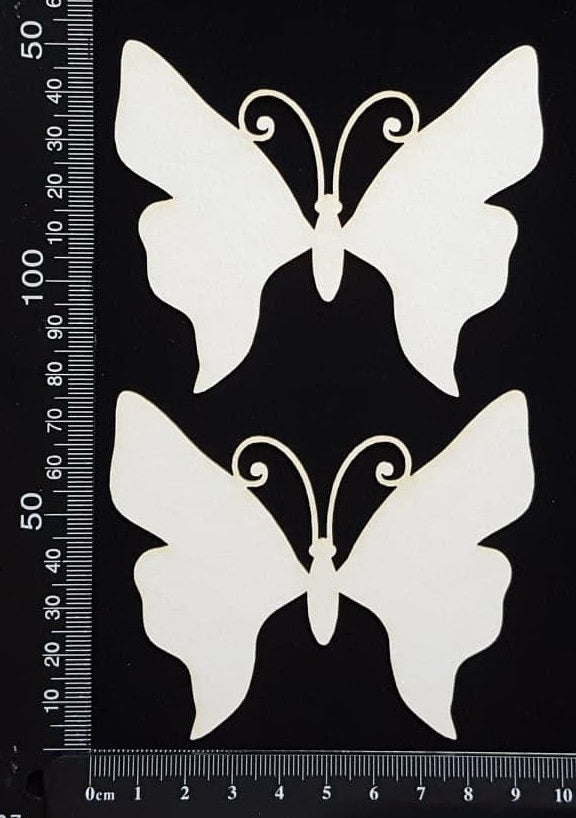 Butterfly Set - HB - White Chipboard