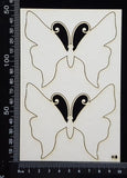 Butterfly Set - HB - White Chipboard