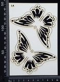 Butterfly Set - LA - White Chipboard