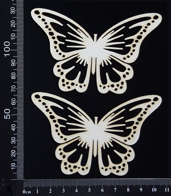 Butterfly Set - LA - White Chipboard