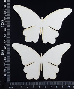 Butterfly Set - LB - White Chipboard