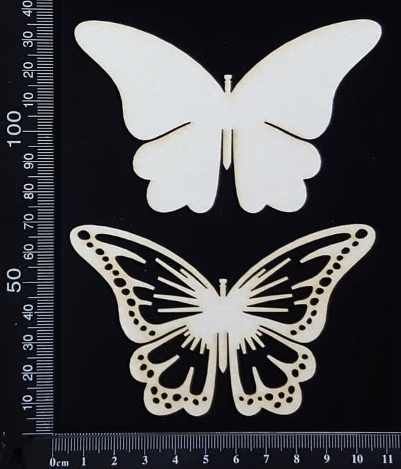 Butterfly Set - LC - White Chipboard