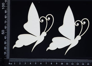 Butterfly Set - MB - White Chipboard