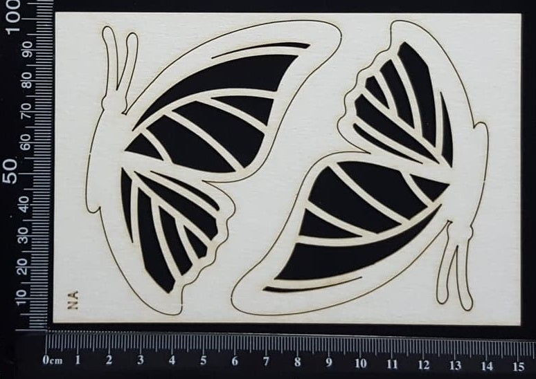 Butterfly Set - NA - White Chipboard