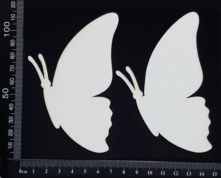 Butterfly Set - NB - White Chipboard