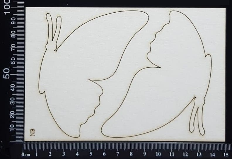 Butterfly Set - NB - White Chipboard