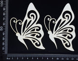 Butterfly Set - OA - White Chipboard