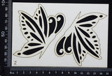 Butterfly Set - PA - White Chipboard