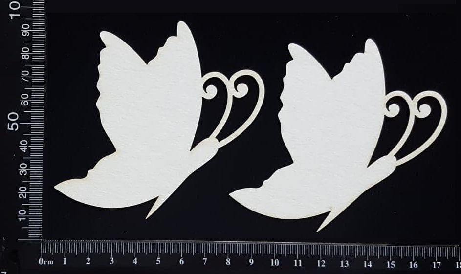 Butterfly Set - PB - White Chipboard