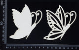 Butterfly Set - PC - White Chipboard
