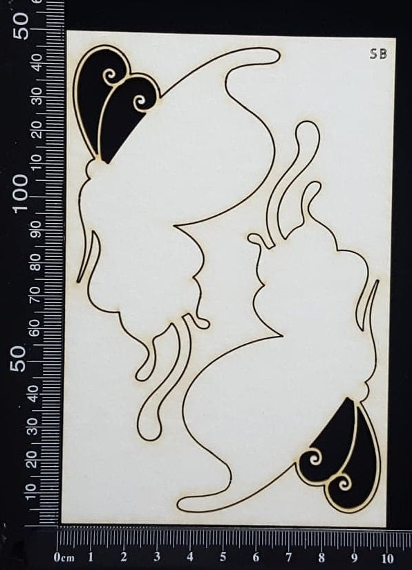 Butterfly Set - SB - White Chipboard