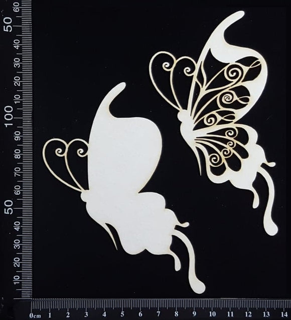 Butterfly Set - SC - White Chipboard