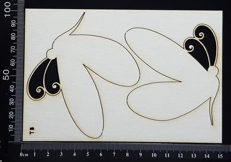 Butterfly Set - TB - White Chipboard