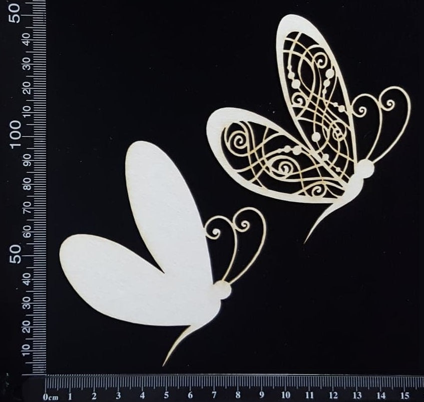 Butterfly Set - TC - White Chipboard