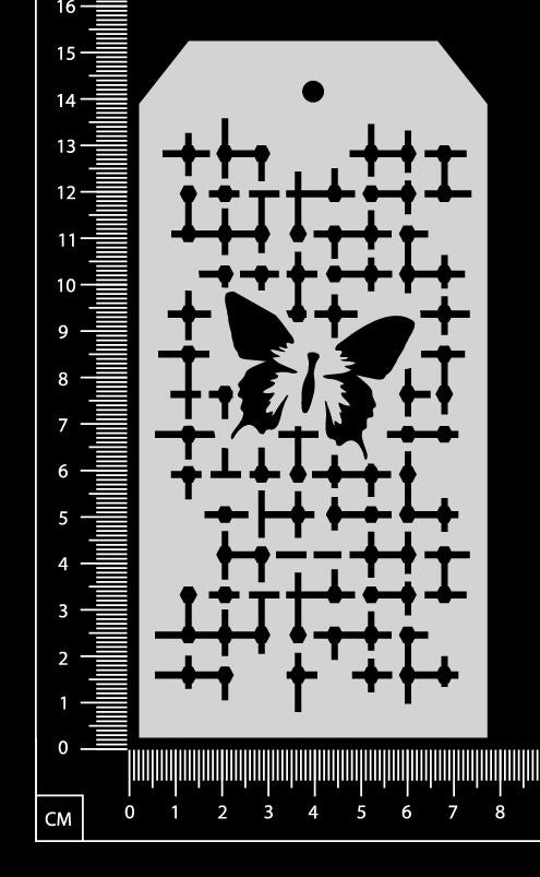 Tag Stencil - Butterfly Mesh -  75mm x 150mm