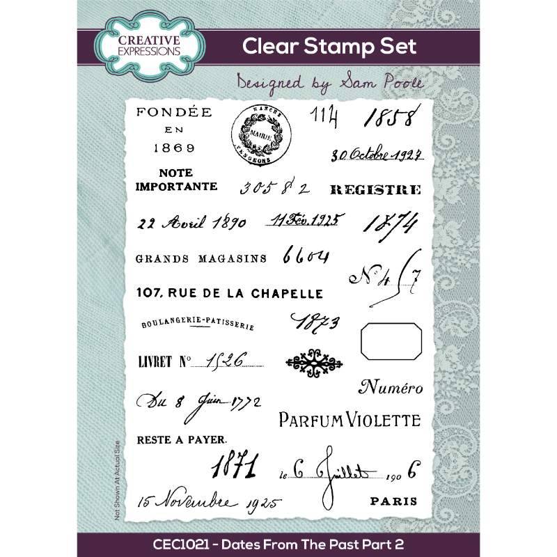 Creative Expressions - Sam Poole - Dates From The Past - Part 2 - Clear Stamp Set