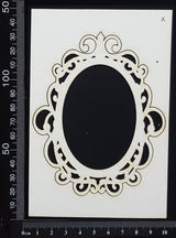 Cameo Frame - A - Large - White Chipboard
