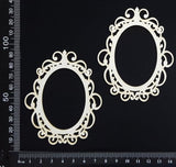 Cameo Frames Set - B - Small - White Chipboard