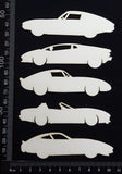 Car Set D - White Chipboard