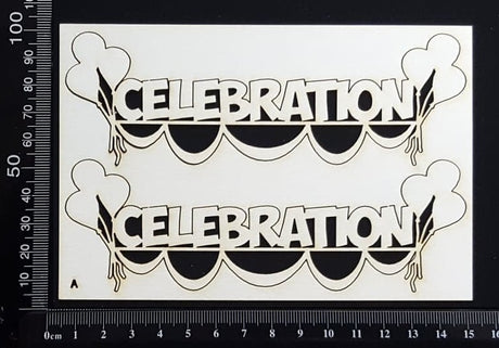 Celebration - A - Set of 2 - White Chipboard