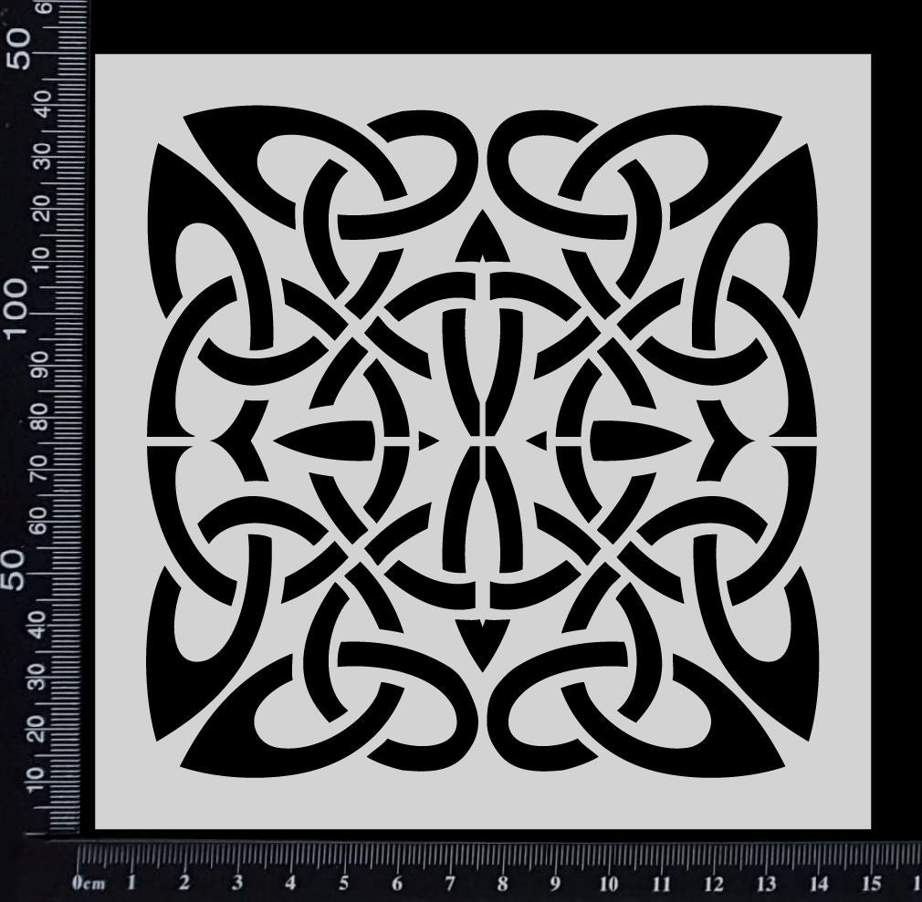 Celtic Knot - D - Stencil - 150mm x 150mm