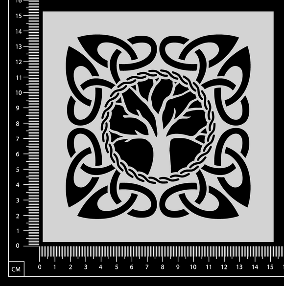 Celtic Tree of Life - Stencil - 150mm x 150mm